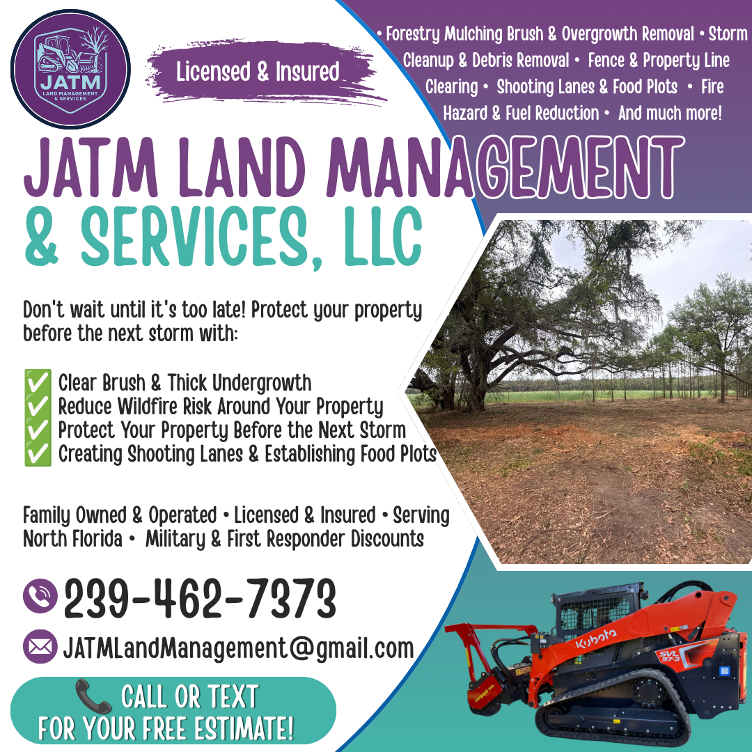 JATM Land Management licensed and insured services graphic